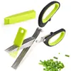 Al por mayor en stock tijeras de cebolla de cinco capas tijeras multicapa tijeras de vainilla tijeras para verduras tijeras para papel
