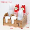 Portavasos Desechable Portavasos de Papel Portavasos para Tienda de Té de Leche Estante de Almacenamiento de Escritorio Colocación de Vasos Shihai Sin Madera