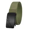 Nuevo cinturón de lona de nailon con hebilla automática para hombres y mujeres, superficie suave para exteriores, resistente al desgaste, multifuncional, cinturón simple para entrenamiento militar