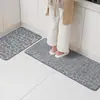 Alfombrilla de baño, Alfombrilla antideslizante para entrada de baño, Alfombrilla de secado rápido y resistente a las manchas para inodoro, Alfombra de cocina de franela con relieve
