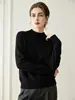 Otoño 2026 Nuevo Estilo Suéter de Cachemira para Mujer Cuello Semi Alto Grueso Agradable a la Piel Tejido de Cachemira Capa Interior Capa Base