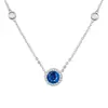 Collar con punta de estrella redonda para mujer, moderno, ligero, lujoso, diseño de nicho, colgante de circonita de alta calidad, cadena de clavícula sencilla y distintiva de verano.