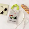 Monedero para Fiesta Estudiantil, Bolso para Teléfono Móvil de Compras, Bolso de Hombro Pequeño Tejido, Bolso de Mano Lindo Versátil, Bolso Cruzado Mini para Mujer