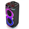 Modelo Privado Popular Transfronterizo Altavoz Bluetooth Dual de 8 pulgadas Subwoofer Portátil de Alta Potencia Altavoz Bluetooth Inalámbrico para Exteriores