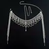 Sombreros de venta cruzada más vendidos, populares en Europa y América, accesorios de sombrero de malla multicapa con pedrería brillante para bodas de novia