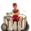 Adornos Decorativos para Pastel de Baloncesto Maestro del Slam Dunk Rukawa Arce Sakuragi Camino de las Flores Cesta de Baloncesto Bandera Insertable aj Zapatos de Baloncesto