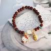Pulsera de Ópalo Mariposa para Mujer de Nicho de Lujo Ligero de Alta Gama con Cuentas de Cristal al por Mayor Colgante Accesorios Yiwu Nuevo