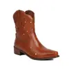 Botas de Mujer Otoño 2026 Botas Cortas Europeas Occidentales Simples Estrellas Huecas Color Sólido Punta Cuadrada Tacón Cuadrado Botas de Moda Botines