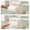Caja de almacenamiento de pared plegable, sin perforaciones, para el hogar, con tapa de algodón, para cosméticos, bastoncillos de algodón, con cuerda para guardar pintalabios