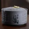 Cinzeiro de Areia Roxa WG6Q com Tampa Anti-Cinzas Médio Cerâmica Sala de Estar Escritório Extinção de Fumaça Acessórios Retro para Casa