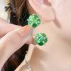 Pendientes de flor ojo de gato elegantes de alta gama de nuevo estilo estilo coreano pendientes populares de celebridad de internet que combinan con todo pendientes de aguja de plata s925 para mujer