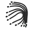 Venta directa de fábrica: Cuerdas de tracción de goma bañadas en blanco y negro, tiradores de cremallera, hilo reflectante de colores, cordones de tracción de doble extremo para bolsas y equipaje