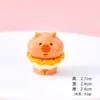 Estatueta de Resina Donut Animal Boneco Gato Coelho Desenho Animado Acessórios de Cola de Creme Decoração de Micro Paisagem
