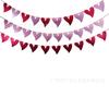 Bandera de flores de amor para el Día de San Valentín, diseño de escena romántica para el Día de San Valentín, decoración, diseño de bandera en forma de corazón, suministros para diseño de pancarta