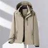 Chaqueta Cálida para Pareja al Aire Libre con Gorro Desmontable Impermeable Cortavientos Traje de Montañismo para Adolescente Parte Superior de una Sola Capa