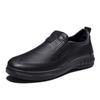 Zapatos Casuales de Cuero para Hombres de Mediana Edad y Mayores, Mocasines sin Cordones, Zapatos de Vestir, Zapatos Cómodos para Caminar, Zapatos de Papá, Zapatos Estilo Birkenstock para Hombres