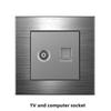 Enchufe Eléctrico Británico 13A Carga Rápida USB tipo-c Estándar Británico Pie Cuadrado Panel Metálico Gris Aluminio Dibujado con Alambre Edición Hong Kong y Macao