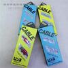 Cable de Datos USB Apple Android Tipo-C Caja de Empaque Almacenamiento Cable de Carga de Datos Caja de Regalo Digital Portátil Portátil