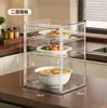 Caixa de Armazenamento de Bolsas Caixa de Exibição de Estatuetas Multifuncional Empilhável Transparente à Prova de Poeira Artefato de Armazenamento Armário de Armazenamento com Tampa Flip