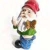 Adornos de regalo de Navidad, decoraciones de jardín, gnomos, manualidades de resina, estatuas de gnomos de dibujos animados, anciano con barba blanca