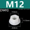 M3M4M5M6M8M10M12 Tuerca Hexagonal con Brida de Nylon Tuerca de Plástico con Almohadilla Aislamiento Goma Antiaflojamiento Tapa de Tornillo