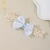 Estilo Novo Europeu e Americano Transfronteiriço Bebê Malha Laço Princesa Infantil Respirável Fina Faixa de Cabeça Acessório de Cabelo