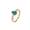 Anel Yuebaozhu S925 Prata Esterlina Diamante Cabacinha Jade Citrino Sorte, Anel de Luxo Leve Vintage de Alta Qualidade Atacado