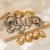 Brincos de luxo de moda transfronteiriça da Europa e dos Estados Unidos, cor personalizada que não desbota, brincos de aço inoxidável banhados a ouro 18K, joias à prova d'água