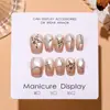 T888 Wild Star Leopard Escada Ultra-Curta Olho de Gato Nude Estrelas com Estampa de Leopardo 3D Unhas Usáveis Menina Apimentada Prata Líquido Toque Metálico
