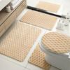 Aliexpress Temu Juego de Baño para Inodoro Alfombrilla Absorbente para Piso Felpudo para Puerta de Entrada de Baño Alfombra Antideslizante de Color Puro para Baño