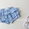 Nueva falda de volantes de verano para niñas, falda pastel TUTU de cuadros para bebé, falda mullida elegante disponible para venta al por mayor
