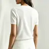Camiseta Redonda de Mujer Amazon Transfronteriza 2026 con Dobladillo de Canalé Pequeño, Top Versátil de Color Sólido