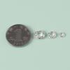 Plata S925 Patrón Martillado Envuelto Espaciador DIY Hecho a Mano Cuerda con Cuentas Cristal Pulsera Collar Espaciador Cuentas Accesorios de Joyería