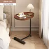 Mesa auxiliar de sofá para casa de alquiler, mesita de noche moderna y sencilla, pequeña, con estante de almacenamiento, mesa auxiliar elevable móvil, mesa de centro pequeña.