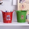 Porta-canetas em estoque do fabricante, Balde de gelo pequeno de arte em ferro vintage, Balde criativo para batatas fritas para café, Armazenamento para material de escritório e pincéis de maquiagem