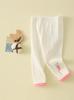 Leggings para Niña para Primavera y Otoño, Pantalones Exteriores para Niñas de 0 a 3 Años, Pantalones de Bebé de Clase A con Bordado de Dibujos Animados y Entrepierna Abrible