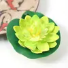 Lótus nenúfar artificial de PU flutuando na água, lótus falso para paisagismo de lagoas de peixes, flores artificiais decorativas para adoração e hidroponia