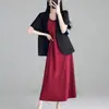Elegante blazer de manga corta para mujer, ligero, nuevo modelo de verano 2026, corte holgado, casual, sensación de alta calidad
