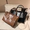 Bolso grande para mujer 2021, nuevo bolso de hombro texturizado de estilo coreano, bolso de mano tejido de gran capacidad, bolso portátil para mujer, venta al por mayor