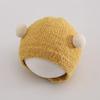 Orejera para bebé suave cerosa otoño e invierno lindo gorro de punto con bola gorro cálido para bebé