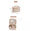 Bolsa de Almacenamiento de Belleza Particionada Multifuncional con Diseño de Asa Portátil, Resistente al Agua y a la Suciedad, Bolsa de Maquillaje de Gran Capacidad para Llevar