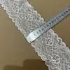 60 Estilos Populares de Adorno de Encaje Elástico en Stock, Negro, Blanco Natural, Blanqueado, Ancho 4-10cm