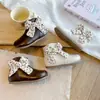 Colección Otoño 2026: Botines Estilo Británico para Niños, Botines Cortos Dulces y de Moda con Adorno de Moño para Niñas, Tallas Medianas y Grandes, Botas tipo Martin