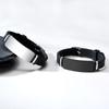 Joyería de Silicona para Hombre Acero Inoxidable Tarjeta Plegable Pulsera de Silicona Tarjeta Plegable Pulsera de Correa de Cuero Grabado BS-109