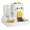 Comederos elevados para mascotas con tazón removible de acero inoxidable y dispensador de agua automático para gatos y perros