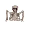 Decoración de Halloween calavera artificial esqueleto de medio cuerpo gris-blanco adorno de escritorio decoración de fiesta transfronteriza Festival de Fantasmas esqueleto