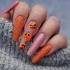Coleção de Halloween Nail Longa Usável Unha Acabada Pressionada na Unha Unha Postiça Manicure Patch Patch de Unha