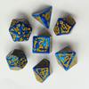 Un juego de 7 dados con elementos del Festival de los Fantasmas de Halloween, patrones festivos personalizados, traje multifacético, Juego de Mesa Dungeons & Dragons