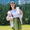 Chaqueta Azul de Concha Dura Estilo Luo Tuo, Chaqueta de Montañismo para Exteriores a Prueba de Viento e Impermeable para Mujer Tres en Uno, Hecha a Medida para Hombre