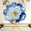 Tapete de Chão de Veludo Cristal Estéreo 3D de Plantas e Flores Transfronteiriço, Decoração de Sala de Estar, Tapete para Mesa de Centro e Sofá, Cobertor Absorvente de Água para Quarto
